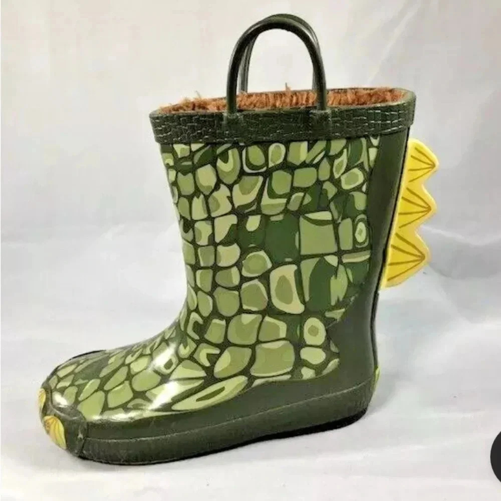 Gently Worn Western Chief Waterproof Fleece Lined Dragon Rainboots 13/1